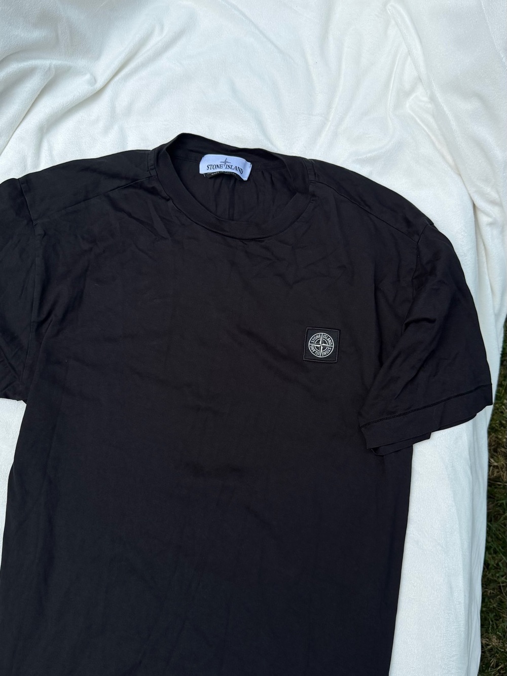 Stone Island Black Short-Sleeve Patch Tee